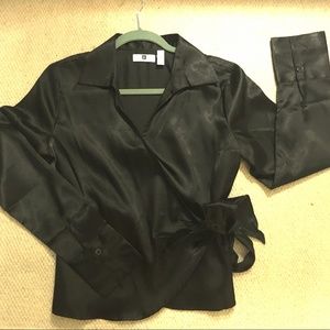 'Vintage' Gap Satin Wrap Blouse